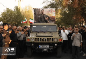 مراسم تشییع خلبان «مجتبی حسینوند باقری»
