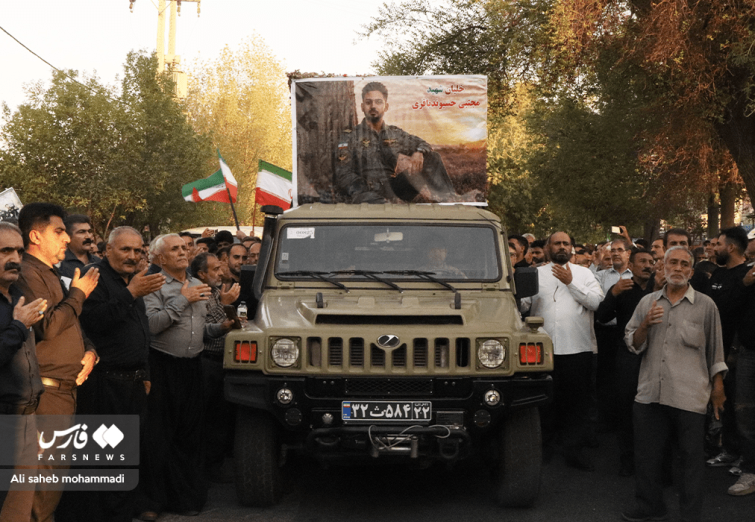 مراسم تشییع خلبان «مجتبی حسینوند باقری»
